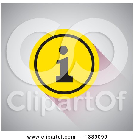 Clipart of a Black and Yellow Letter I Information App Icon Design Element over Shading - Royalty Free Vector Illustration by ColorMagic