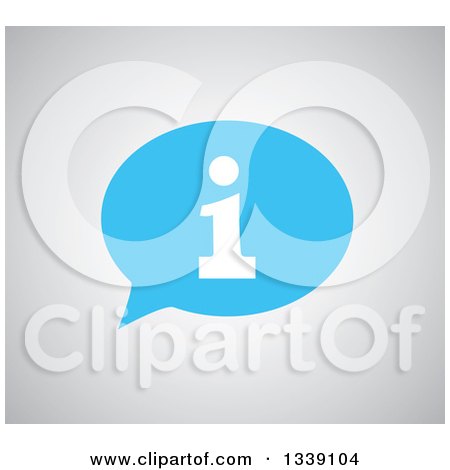 Clipart of a Letter I Information and Blue Speech Balloon App Icon Design Element over Shading 4 - Royalty Free Vector Illustration by ColorMagic