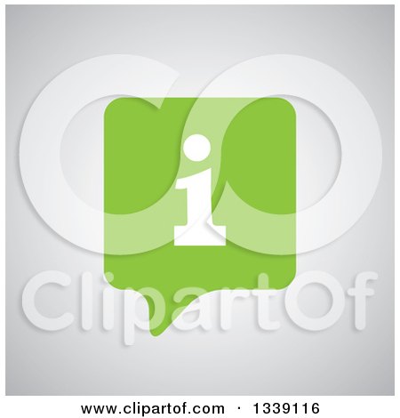 Clipart of a Letter I Information and Green Speech Balloon App Icon Design Element over Shading 2 - Royalty Free Vector Illustration by ColorMagic