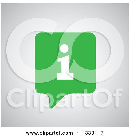 Clipart of a Letter I Information and Green Speech Balloon App Icon Design Element over Shading 3 - Royalty Free Vector Illustration by ColorMagic