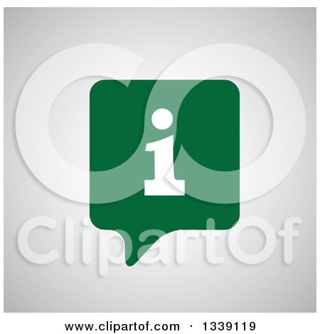Clipart of a Letter I Information and Green Speech Balloon App Icon Design Element over Shading 4 - Royalty Free Vector Illustration by ColorMagic