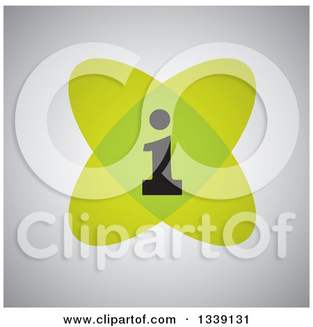 Clipart of a Green Letter I Information App Icon Design Element over Shading - Royalty Free Vector Illustration by ColorMagic