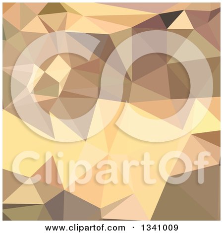 Clipart of a Low Poly Abstract Geometric Background of Flavescent Yellow - Royalty Free Vector Illustration by patrimonio