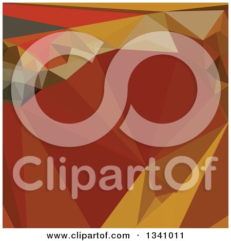 Clipart of a Low Poly Abstract Geometric Background of Paprika Orange Red - Royalty Free Vector Illustration by patrimonio