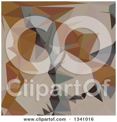 Clipart of a Low Poly Abstract Geometric Background of Cornsilk Brown - Royalty Free Vector Illustration by patrimonio