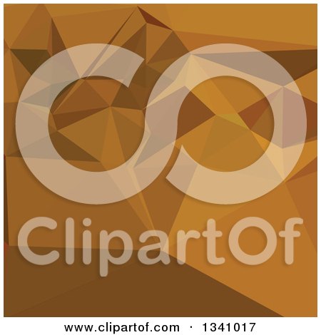 Clipart of a Low Poly Abstract Geometric Background of Curry Yellow - Royalty Free Vector Illustration by patrimonio