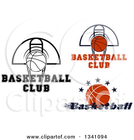 Clipart of Basketball Sports Designs with Text - Royalty Free Vector Illustration by Vector Tradition SM