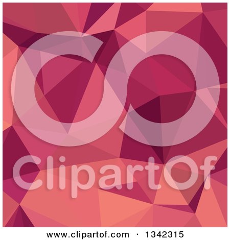 Clipart of a Low Poly Abstract Geometric Background of Deep Cerise Purple - Royalty Free Vector Illustration by patrimonio