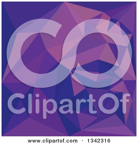 Clipart of a Low Poly Abstract Geometric Background of Han Purple - Royalty Free Vector Illustration by patrimonio