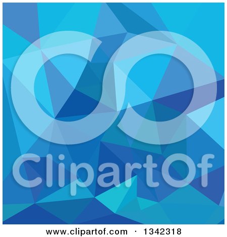Clipart of a Low Poly Abstract Geometric Background of Moonstone Blue - Royalty Free Vector Illustration by patrimonio