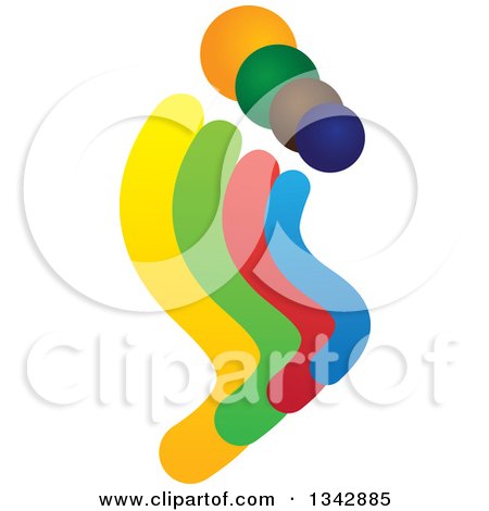 Clipart of a Colorful Abstract Family 2 - Royalty Free Vector Illustration by ColorMagic