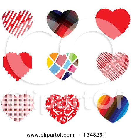 Clipart of Heart App Icon Design Elements - Royalty Free Vector Illustration by ColorMagic