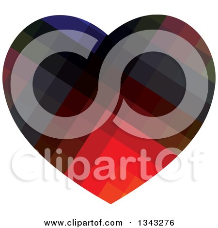 Clipart of a Colorful Heart - Royalty Free Vector Illustration by ColorMagic