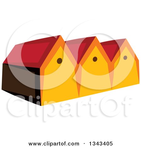 Clipart of a Neighborhood of Houses - Royalty Free Vector Illustration by ColorMagic