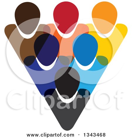 Clipart of a Teamwork Unity Group of Colorful People 4 - Royalty Free Vector Illustration by ColorMagic