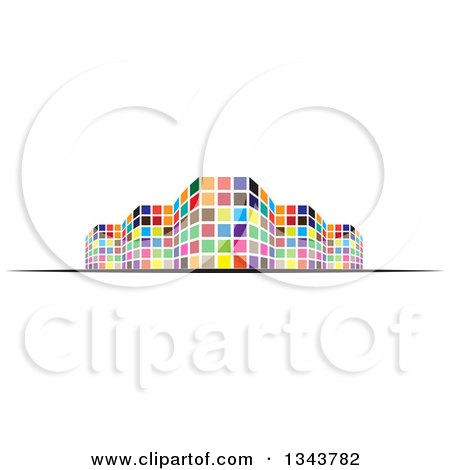 Clipart of a Colorful City Building - Royalty Free Vector Illustration by ColorMagic
