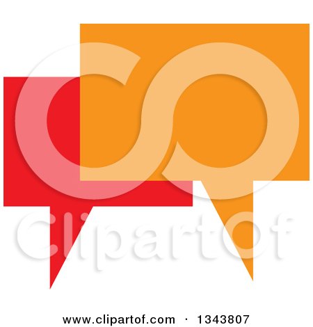 Clipart of a Red and Orange Speech Balloon Chat App Icon Design Element 3 - Royalty Free Vector Illustration by ColorMagic