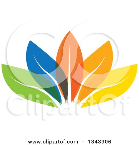 Clipart of Colorful Leaves 2 - Royalty Free Vector Illustration by ColorMagic