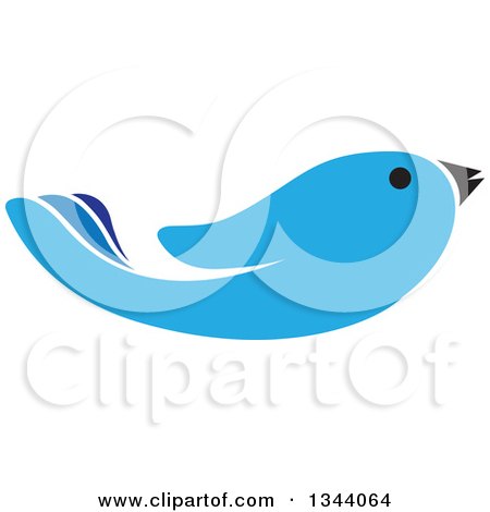 Clipart of a Blue Bird Hand - Royalty Free Vector Illustration by ColorMagic