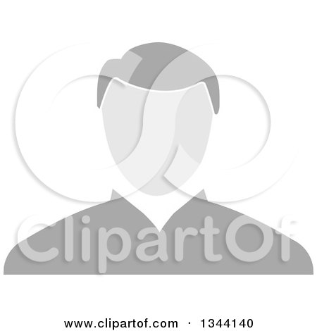 Clipart of a Gray Businessman Avatar - Royalty Free Vector Illustration by ColorMagic