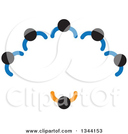 Clipart of a Manager and Business Team in a Meeting - Royalty Free Vector Illustration by ColorMagic