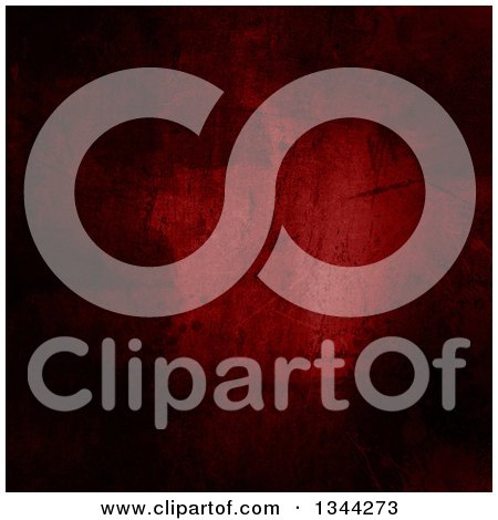 Clipart of a Dark Red Concrete Background with Scratches and Stains - Royalty Free Illustration by KJ Pargeter