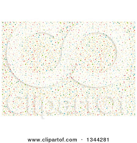 Clipart of a Background of Small Colorful Dots - Royalty Free Vector Illustration by dero