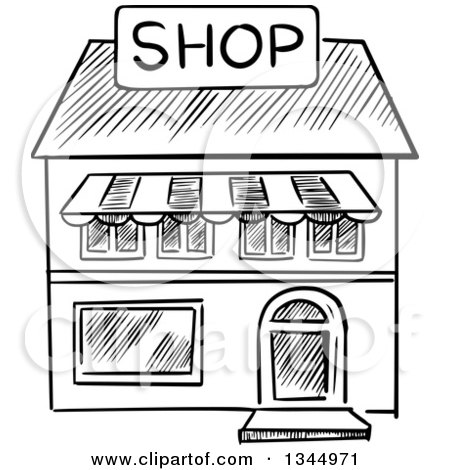 Clipart of a Black and White Sketched - Royalty Free Vector Illustration by Vector Tradition SM