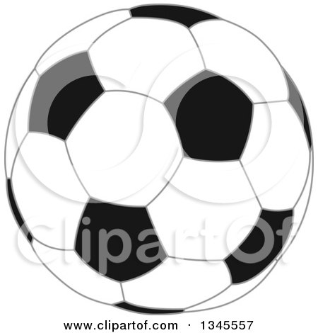 Clipart of a Black and White Soccer Ball - Royalty Free Vector Illustration by Liron Peer