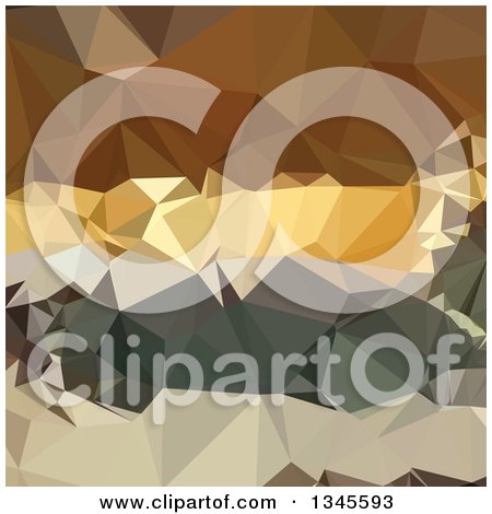 Clipart of a Low Poly Abstract Geometric Background of French Beige - Royalty Free Vector Illustration by patrimonio