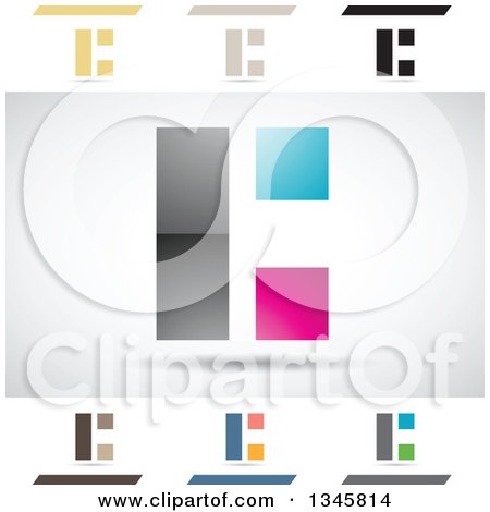 Clipart of Abstract Letter C Design Elements - Royalty Free Vector Illustration by cidepix