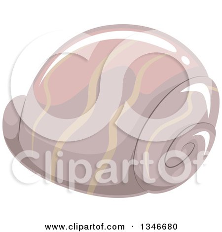 Clipart of a Taupe Sea Shell - Royalty Free Vector Illustration by BNP Design Studio