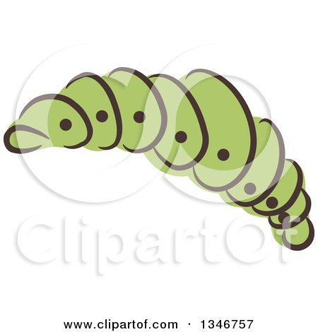 Clipart of a Sketched Garden Pest Caterpillar - Royalty Free Vector Illustration by BNP Design Studio