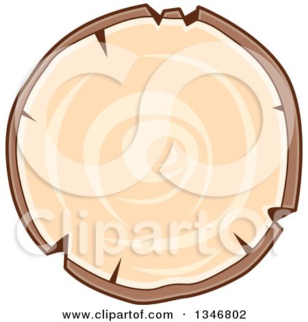 Clipart of a Wood Log - Royalty Free Vector Illustration by BNP Design Studio