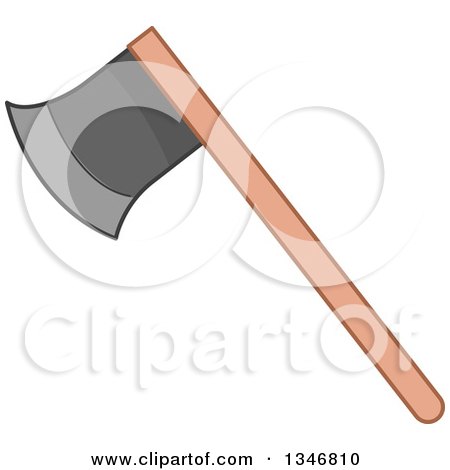 Clipart of a Fire Fighter Axe - Royalty Free Vector Illustration by BNP Design Studio