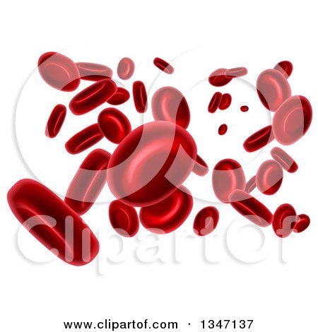 Clipart of 3d Floating Red Blood Cells - Royalty Free Vector Illustration by AtStockIllustration