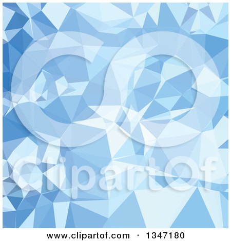 Clipart of a Blizzard Blue Low Poly Abstract Geometric Background - Royalty Free Vector Illustration by patrimonio