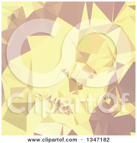 Clipart of an Arylide Yellow Low Poly Abstract Geometric Background - Royalty Free Vector Illustration by patrimonio