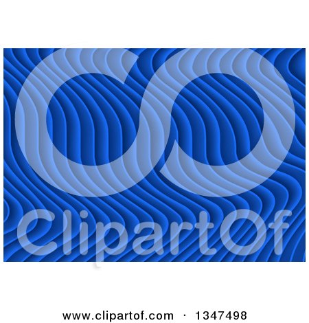 Clipart of a Background of Blue Ripples - Royalty Free Vector Illustration by dero