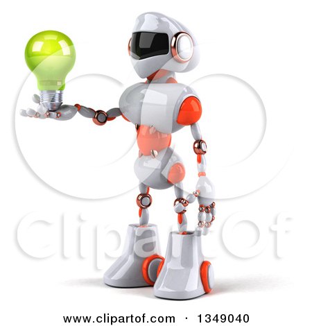 orange and white robot