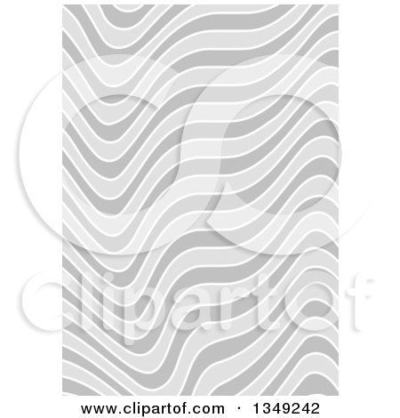 Clipart of a Background of Gray Rippling Stripes - Royalty Free Vector Illustration by dero