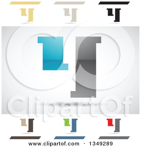Clipart of Abstract Letter Y Logo Design Elements - Royalty Free Vector Illustration by cidepix
