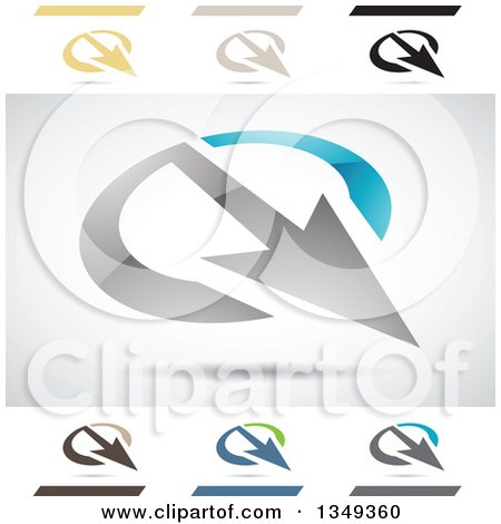Clipart of Abstract Letter Q Logo Design Elements - Royalty Free Vector Illustration by cidepix