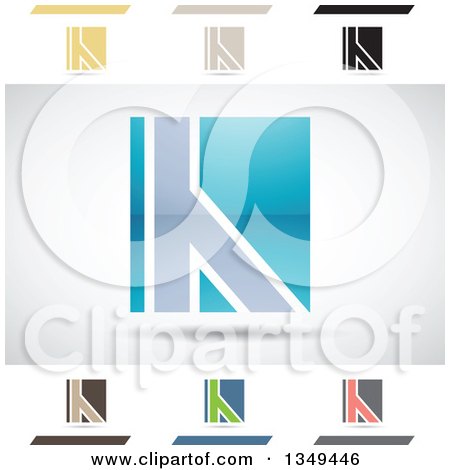 Clipart of Abstract Letter H Logo Design Elements - Royalty Free Vector Illustration by cidepix