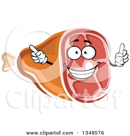 Clipart of a Cartoon Ham Character - Royalty Free Vector Illustration by Vector Tradition SM