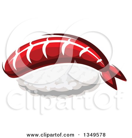 Clipart of Cartoon Nigiri Sushi - Royalty Free Vector Illustration by Vector Tradition SM