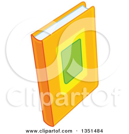 Clipart of a Book with a Green Yellow and Orange Cover - Royalty Free Vector Illustration by Alex Bannykh