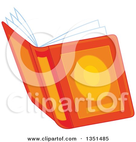 Clipart of a Red and Orange Book - Royalty Free Vector Illustration by Alex Bannykh