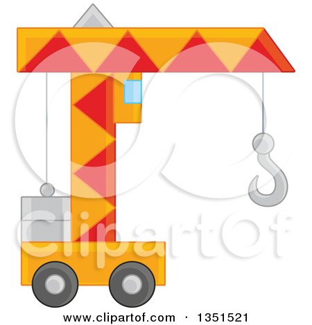Clipart of a Toy Construction Crane - Royalty Free Vector Illustration by Alex Bannykh