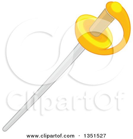 Clipart of a Toy Sword - Royalty Free Vector Illustration by Alex Bannykh
